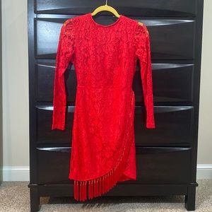 Nasty Gal Lace and Fringe Dress
